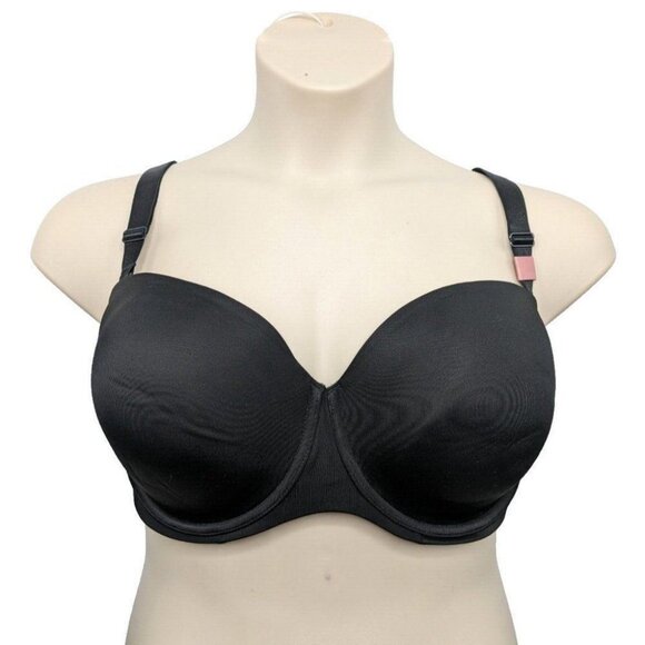 Lane Bryant Cacique Bra Boost Multi Way Strapless Lightweight 44C Black - Picture 2 of 7